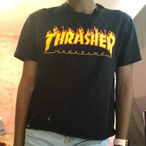 Distressed Thrasher Magazine T Shirt
